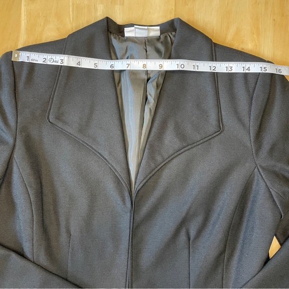 Dress Barn Open Front Rayon Blend Blazer - Black - Picture 9 of 16